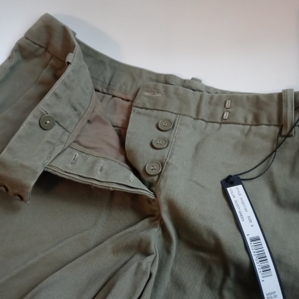 NWT HARVE BENARD dusty green summer shorts (sz2.6) - Picture 3 of 6